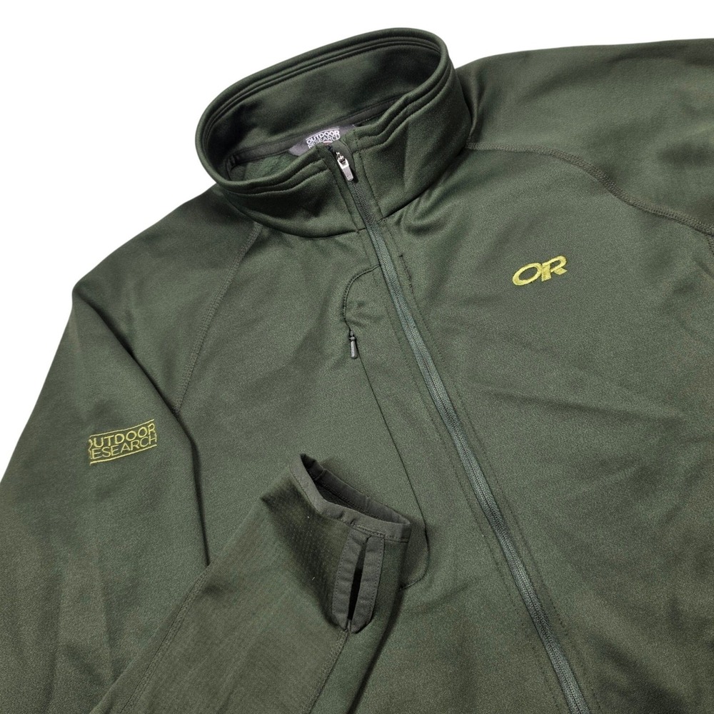 Outdoor Research Mens Radiant Hybrid Fleece Jacket Medium Green Gorpcore Hiking